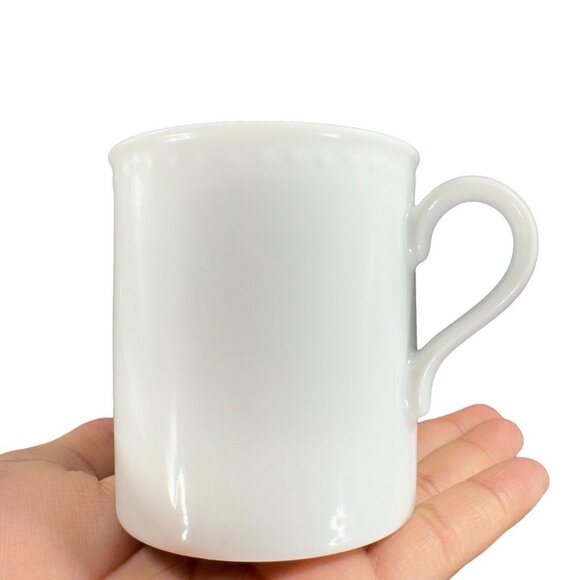 Crate & Barrel Staccato White Coffee Tea Mug Cup Kathleen Willis Japan Set 3 VTG - Picture 9 of 16